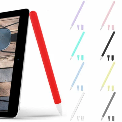 For Apple iPad Pencil 2nd Generation Silicone Grip Case Cover Pen Protector .