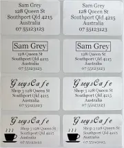 200 Silver Personalised Name / Address Labels - Ex Large (45*25mm) - Dishwasher