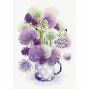 Cross-stitch kit Allium Violet 1974 Riolis 21 X 30 CM