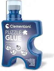 [Clementoni] 37044 200 ML, Jigsaw-Puzzle Accessories, Easy to Apply, Preserves Shine On Prints, Liquid Glue, with Sponge Head, Quick Drying, Made in Italy, Multilingual