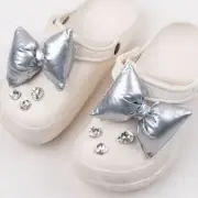 Bow Shoes Chain Decor DIY Shoes Decorations For Croc Shoes