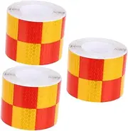CATIEBYE 3 Rolls Self Adhesive Reflective Tape Reflective Tape for Vehicle White Roll High Visibility for Safety