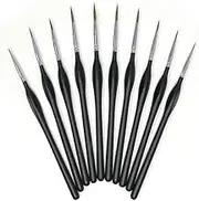 ARSH Professional Detail Paint Brush Set 10 pcs Miniature Brushes for Fine Art Models Paint Gouache Watercolour Oil Nail Craft Rock Painting Best for Artists