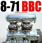 BIG BLOCK CHEVY THE BLOWER SHOP SUPERCHARGER 8-71 POLISHED 2V PACKAGE HIGH HELIX