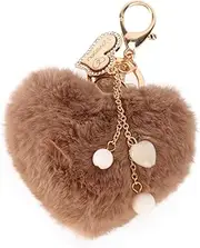 [GLSTOY] Plush Keychain Bag Ornament Key Pendant Heart Pendant Bag Hanging Pendant Love Key Chains Key Ring Key Holder Heart Shape Key Chain Key Chain Decor​​​​​​​ Bag Key Chains