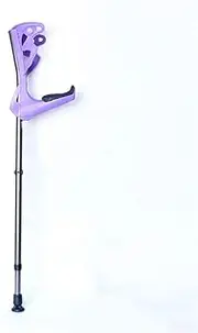 Aluminum Alloy Crutch Slip, U-Shaped Elbow arm Crutch is Adjusted with Light, and The Side Shimotori Cane absorbs The Proper Sweat for Patients with Leg Weakness (Color : Purple)