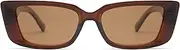 [Appassal] Retro Rectangle Sunglasses for Women Men 90s Frame Polarized Sun Glasses UV Protection Shades AP3689