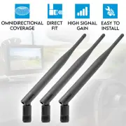 Elinz 3x Aerial Digital Wireless 2.4 GHz Frequency 5dBi Antenna RP SMA Male Connector