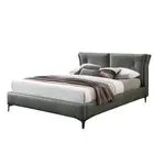 Lazar PU Leather Queen Size Bed Frame Cushion Headboard Light Green