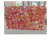 Red Agate Counter Slab, Agate Geode Slab Top, Handmade Stone Slab Decor