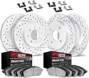Dynamic Friction Company Front and Rear Brakes and Rotors| Hardware Included| Front and Rear Active Performance Brake Pads and Rotors Kit| Fits 2017-2020 Fiat 124; 2016-2023 Mazda MX-5