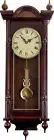 Bedford Clock Collection Grand 31 Inch Chiming Pendulum Wall Clock in Antique Ma