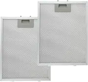 KAHEIGN 2Pcs 5-Layer Cooker Hood Filters, 320mm x 260mm Aluminum Universal Mesh Hood Vent Filter Metal Grease Filter Range Hood Filter for Many Leading Brands Cooker Hoods