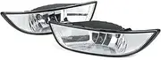 SILILAN 1 Pair H11 Light Car Fog Lights Assembly Fit for Mitsubishi Lancer EX 2007-2010 55W Front Bumper Driving Lamps W/Bulbs Wiring Kit