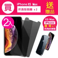 在飛比找momo購物網優惠-iPhone XS Max 6.5吋 防窺9H鋼化玻璃膜手機