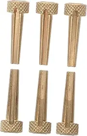 Yardwe 1 Set Acoustic Guitar Bridge Pins Durable Metal String Pegs Portable Box for and Compatible with Acoustic Folk Guitars