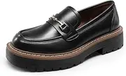 [DREAM PAIRS] Loafers for Women Platform Chunky Heel Slip On Loafers Business Office Casual Dressy Loafer Shoes