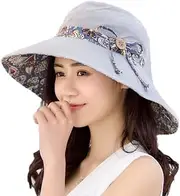 [AIMALL] Summer Folding Sun Hat for Women, Wide Brim Floppy Beach Cap, Travel-Friendly, Sun Protection, Reversible