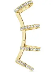 [SALLY SKOUFIS] Edge Diamond Ear Cuff in Gold