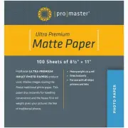 Ultra Premium Matte Paper - 8 1/2"x11" - 100 Sheets, (Model 1526)