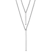 Sterling Silver Two Strand W/2In Ext. Necklace
