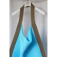 在飛比找momo購物網優惠-【UUIN】藍咖撞色編織包(手工 編織 鉤針)