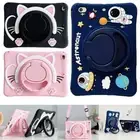 For Samsung Galaxy Tab A9 Plus A8 A7 S6 Lite Tablet Silicone Case Cover+Strap