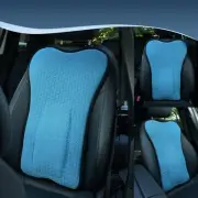 Car Back Pillow Cushion Waist Support Lumbar Back Cushion Chair Blue Universal