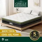 Giselle Mattress Pocket Spring Gel Foam Bed Euro Top Medium Firm 30cm Double