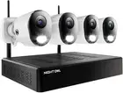 Night Owl 10 Channel Bluetooth Video Home Security Camera System with white