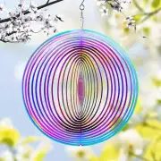 3D Hanging Wind Spinner Sculptures Kinetic Metal Crafts Ornament Gift for Garden