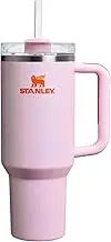 Stanley Quencher H2.0 Tumbler with Handle and Straw 40 oz | Flowstate 3-Position Lid | Cup Holder Compatible for Travel | Insulated Stainless Steel Cup | BPA-Free | Rose Petal Shimmer