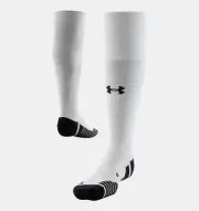 Under Armour Over The Calf, White Soccer Socks, Mens Shoe Size 8.5-13, Womens