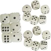 Generic 18pcs Glow in The Light up Dice 6 Sided Dice for Board Game Math Teaching Theme Party Favors Luminous