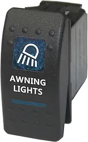 12V/24V ON-Off Carling Type Rocker Switch Awning Lights 5B42B Universal fits Toyota Nissan Holden Mitsubishi Ford Amarok etc. LED Blue
