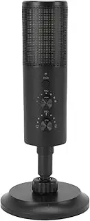 USB Condenser Cardioid Mic with 11 Dynamic RGB Modes, Noise Reduction Chip,Mute Button, Adjustable Stand, Cardioid Microphone for Computer Mobile Phone
