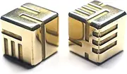 AKO DICE I - Brass - Custom Metal dice Version 1 by AKO Dice. 16mm D6 Game dice with Redesign Concept.