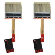 2x Jasart Elevate Red Synthetic Craft Painting Flat Giant Brush 4"/100mm Flat