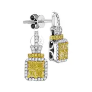 1 1/4CTW-Diamond YELLOW EARRING