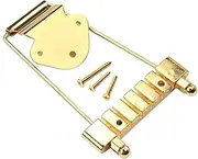 ERINGOGO 6 String Guitar Bridge Jazz Tailpiece Guitar Tailpiece Tuning Acoustic Files Golden