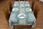 Blue and White Indien Hand Block Printed Tablecloth, Floral Table Cover, Gifts