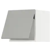 METOD wall cabinet horizontal, white/Havstorp light grey, 40x37x40 cm