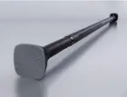 Black Tension Curtain Rod, 63-124 Inches Long Spring Tension Rod (WH4)