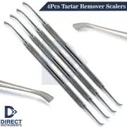 4Pcs Set Dental Tartar Calculus Plaque Remover Scalers Teeth Cleaning Scrapers