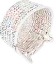 SOLUSTRE 1Pc Cat Ear Cotton Storage Basket Bin for Nursery Organizing Box Practical Storage Holder Hand Woven Safe for Pets Stylish Home Decor
