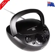 Portable Boombox CD Player AM/FM Stereo Radio Bluetooth Music Display Aux-in AC