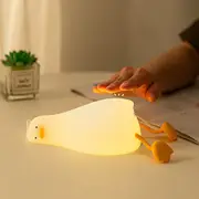 LED Duck Lamp Cute Light Up Duck Silicone Dimmable Nursery Night light Rechargeable Bedside Touch Lamp