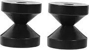 GRIRIW Anti-Collision Wall Protector Set Headboard Stabilizer Bed Frame Anti-Shake Tool 2pcs Black Bed Gap Filler