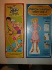 Barbie Paper Dolls: Skipper Design-A-Fashion Kit & Skipper & Scott, NIB! (1982)