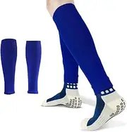[UPINWENUP] 1 Pair Football Sock Sleeves for Men - Black Soccer Shin Guards Sleeves for Football Games - Beginner